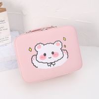 粉色小熊化妆箱 化妆包便携式外出随身包大容量收纳箱高档学生少女心洗漱包女旅行