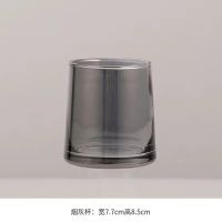 水墨-1个 家用轻奢创意洗漱杯镀金杯架ins风牙刷架玻璃套装免打孔架挂壁式