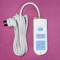 7孔[儿童安全门]2位 [1.8米]加粗灰白色线 公牛款宿舍多孔插座插排带线长线接地线拖地线防触家用电源插座