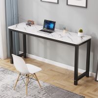 仿大理石纹(白面+黑架)单层 长80*宽40*高80 简约桌子长方形靠墙家用学生学习写字桌卧室小书桌简易电脑桌子