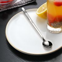 卡通鼠/1支 304不锈钢勺子长柄冰勺创意可爱圆匙咖啡搅拌勺家用调羹铁汤勺小
