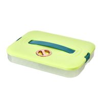 宝石绿加大加厚[饺子收纳盒] 一层奢华+电镀[云通] 多层计时分层饺子盒冻饺子多层速冻家用冰箱厨房专用保险盒收纳盒