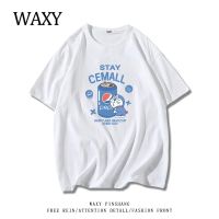 WAXY2022年夏季圆领纯棉短袖T恤女新款学生动漫日系宽松女装上衣