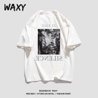 WAXY纯棉夏季短袖女2022新款T恤学生宽松上衣慵懒风休闲简约女装
