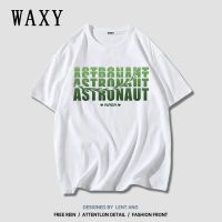 WAXY2022年新款纯棉短袖T恤女学生宽松休闲潮牌美式字母印花ins潮