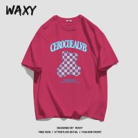 WAXY纯棉短袖T恤女学生宽松韩版打底衫国潮嘻哈印花上衣百搭女装