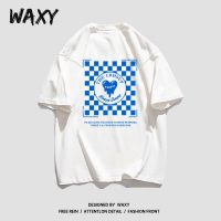 WAXY纯棉短袖T恤女ins风盐系学生宽松慵懒风打底衫简约薄款上衣潮