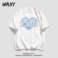 WAXY纯棉短袖T恤女2022年新款潮流学生韩版潮牌印花ins上衣服女装