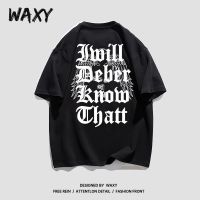 WAXY纯棉短袖T恤女国潮复古潮流嘻哈美式女学生韩版宽松上衣ins潮