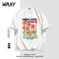 WAXY纯棉夏季短袖女设计感小众T恤学生宽松打底韩版休闲百搭上衣