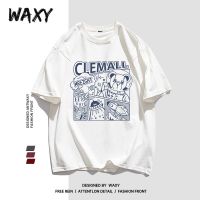 WAXY纯棉T恤女ins风盐系短袖百搭休闲学生韩版宽松上衣设计感小众