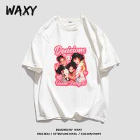 WAXY纯棉美式hiphop短袖T恤女学生宽松港风嘻哈韩版甜辣上衣服ins