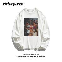 VICTORYVERA纯棉春秋季2022新款美式长袖T恤女学生韩版宽松上衣服