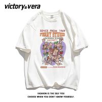 VICTORYVERA夏季2022新款百搭短袖T恤女宽松纯棉ins潮半袖上衣服