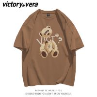 VICTORYVERA夏季2022新款ins潮小熊短袖t恤女学生韩版宽松体恤衫