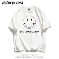 VICTORYVERA港风日系短袖T恤女ins原宿风韩版宽松学生印花上衣潮