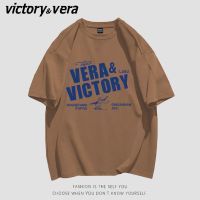 VICTORYVERA宽松短袖T恤女2022夏季新款欧美字母印花时尚上衣百搭