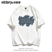 VICTORYVERA港风复古个性印花短袖T恤女夏季新款美式街头宽松上衣