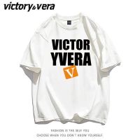 VICTORYVERA2022夏季新款韩版百搭字母印花短袖T恤女学生半袖上衣