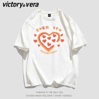 VICTORYVERA美式复古短袖t恤女学生夏季宽松韩版闺蜜装上衣服百搭