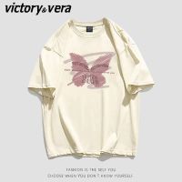 VICTORYVERA夏季潮流情侣装短袖t恤女学生宽松韩版慵懒风上衣百搭