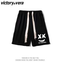 VICTORYVERA夏新款黑色显瘦运动裤男女韩版高腰宽松运动短裤百搭