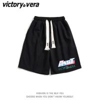 VICTORYVERA运动短裤夏季男女美式ins潮印花字母高腰抽绳休闲裤子