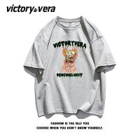 VICTORYVERA夏季2022新款高街短袖t恤女宽松纯棉ins潮半袖上衣服