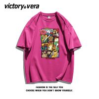 VICTORYVERA夏季2022新款日系短袖t恤女宽松纯棉慵懒风半袖上衣服