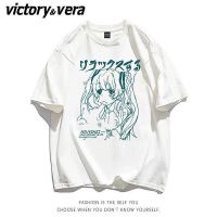 VICTORYVERA日系动漫印花短袖t恤男女夏季韩版宽松百搭半袖上衣潮
