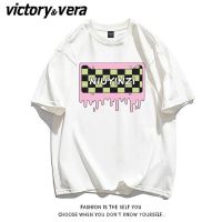 VICTORYVERA短袖t恤女学生夏季新款创意原宿风宽松显瘦圆领上衣潮