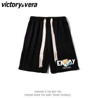 VICTORYVERA抽绳直筒运动短裤女夏季宽松韩版学生百搭ins潮五分裤