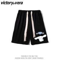 VICTORYVERA夏季欧美复古印花休闲短裤男女新款宽松百搭五分裤潮