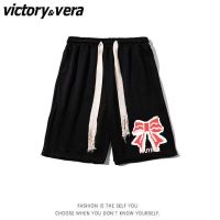 VICTORYVERA短裤男女夏季薄款宽松高腰五分裤学生直筒运动休闲裤