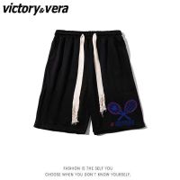 VICTORYVERA夏季欧美韩版印花休闲短裤男女新款宽松百搭五分裤潮