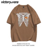 VICTORYVERA2022夏季新款韩版字母印花短袖T恤女学生宽松显瘦上衣
