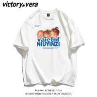 VICTORYVERA时尚潮流t恤女ins情侣夏2022新款韩版宽松短袖上衣服