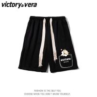 VICTORYVERA短裤男女黑色运动裤夏季韩版高腰宽松运动短裤ins潮流