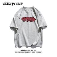 VICTORYVERA夏季2022新款简约风短袖t恤女宽松纯棉学生半袖上衣服