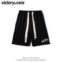 VICTORYVERA美式复古个性印花短裤女夏季薄款宽松百搭五分裤ins潮