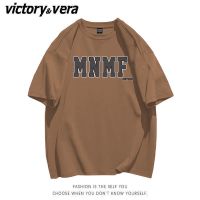 VICTORYVERA美式街头印花字母短袖t恤男女潮ins夏季宽松百搭上衣