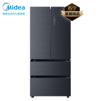 (可开专票)美的(Midea)508升法式多门四开门冰箱变频一级能效双系统双循环电冰箱BCD-508WTPZM(E)