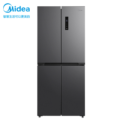 美的61厘米薄407升一级智能双变频十字双开门对开四开门家用电冰箱大容量超薄可嵌入 BCD-407WSPZM(E)