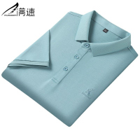 满速爸爸装冰丝短袖t恤男士翻领polo衫2021夏季新款中老年人男装