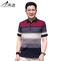 满速爸爸装夏季休闲polo衫40-50岁男士短袖t恤中老年衣服中年男装