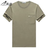 满速夏季中年男士短袖t恤圆领爸爸夏装中老年人纯棉半袖上衣服男