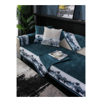 [唯蒂妮旗舰店]新中式实木沙发垫四季通用防滑布艺坐垫子简约现代客厅沙发靠背巾