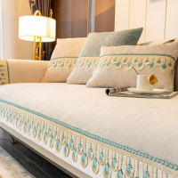 [唯蒂妮旗舰店]轻奢沙发垫四季通用简约现代防滑雪尼尔绒沙发套罩坐垫子靠背盖布