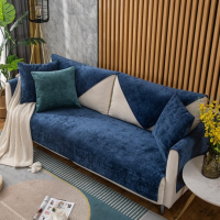 [唯蒂妮旗舰店]雪尼绒布艺简约沙发垫四季通用客厅坐垫纯色耐脏防滑套罩巾可定制