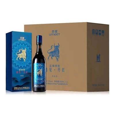 蓝莓精酿(蓝莓酒)遇见·丹红丹青550ml 整箱6瓶